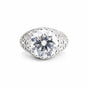 9.85 Ct White Moissanite Round Solitaire Ring - 925 Sterling Silver Gold Vermeil