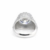 9.85 Ct White Moissanite Round Solitaire Ring - 925 Sterling Silver Gold Vermeil