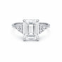 4.48 Ct Emerald Cut White Moissanite Solitaire Ring in – Gift Idea 18K Gold Plated 18K Gold Plated