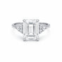 4.02 Ct Emerald Cut Lab Grown Diamond Ring — VS1 Clarity, 18k Gold Vermeil