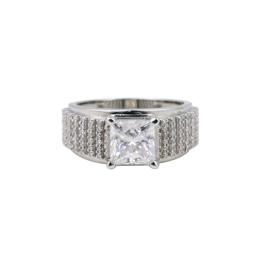 1.50 Ct Princess Cut Lab Grown Diamond Ring — VS1 Clarity, 18k Gold Vermeil