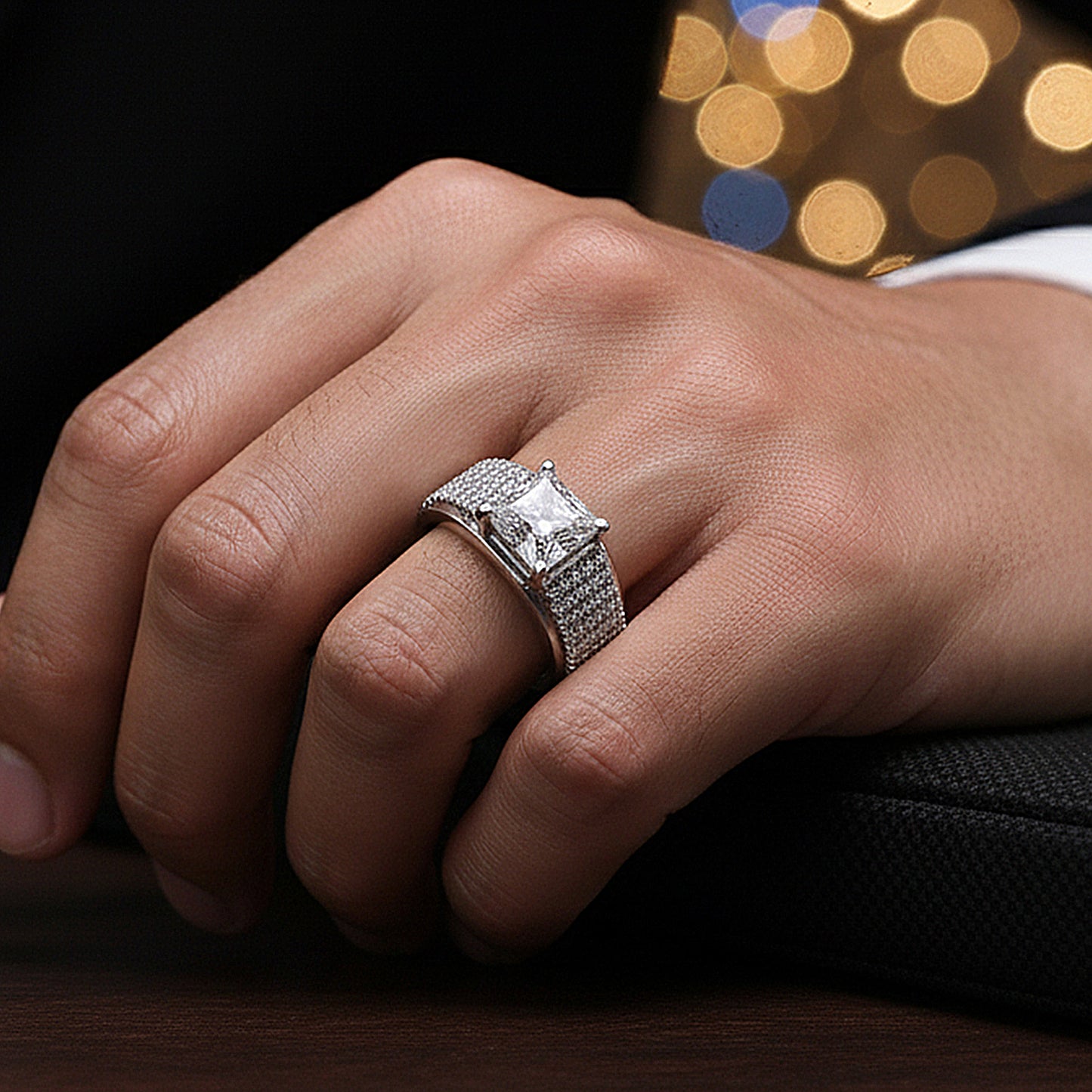 1.50 Ct Princess Cut Lab Grown Diamond Ring — VS1 Clarity, 18k Gold Vermeil