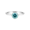 3 carat fancy blue round cut lab-grown diamond ring in 18k gold vermeil