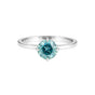 3.00 Ct Round Cut Blue Lab Grown Diamond Ring — VS1 Clarity, 18k Gold Vermeil