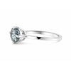 3.60 ct DEW Blue Moissanite Solitaire Ring In Gold Vermeil Great Shine & Bling