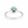 3.60 ct DEW Blue Moissanite Solitaire Ring In Gold Vermeil Great Shine & Bling