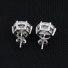 10.00ct DEW White Moissanite Round Solitaire Stud Earrings