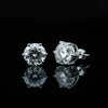 10.00ct DEW White Moissanite Round Solitaire Stud Earrings