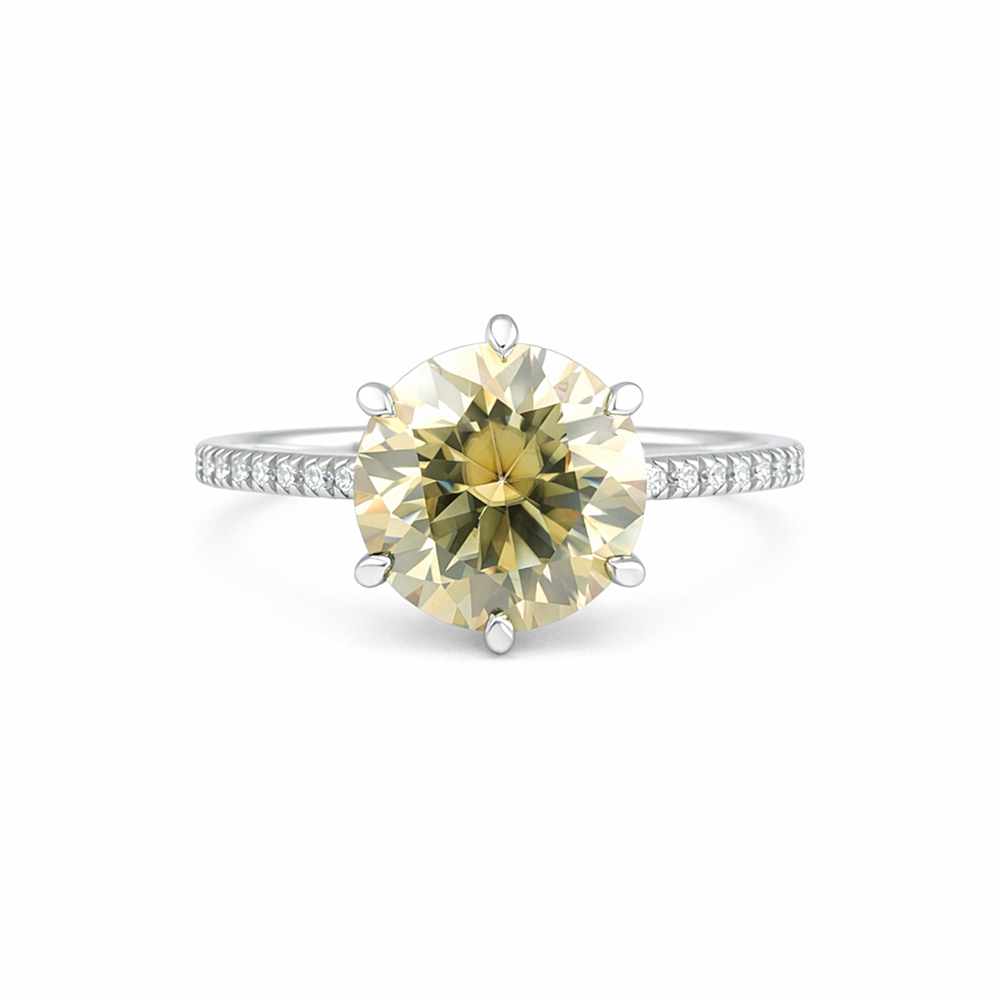 5.50 Ct Certified Moissanite Solitaire Ring in – Gift for Wife Jewelry 18K Gold Pla 18K Gold Plated
