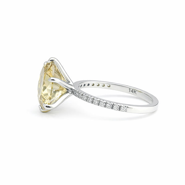 5.50 Ct Certified Moissanite Solitaire Ring in – Gift for Wife Jewelry 18K Gold Pla 18K Gold Plated