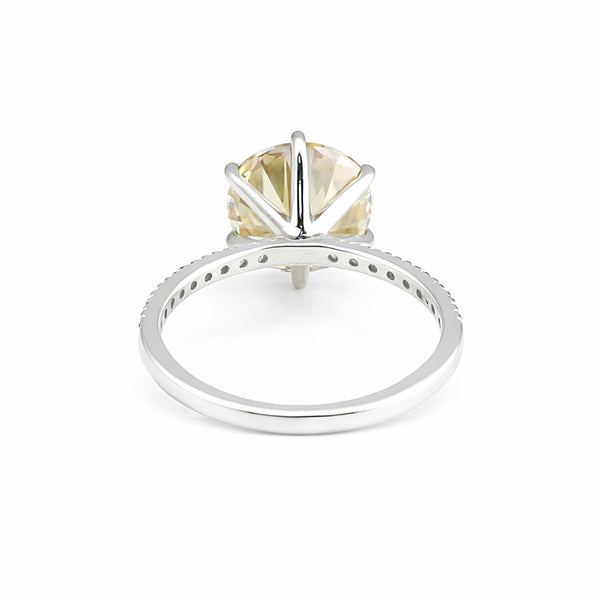 5.50 Ct Certified Moissanite Solitaire Ring in – Gift for Wife Jewelry 18K Gold Pla 18K Gold Plated