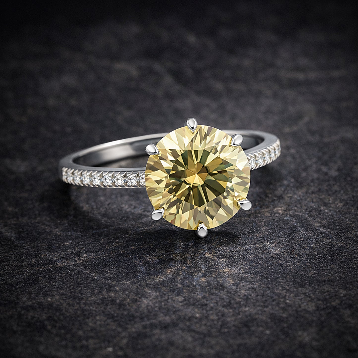 5.50 Ct Certified Moissanite Solitaire Ring in – Gift for Wife Jewelry 18K Gold Pla 18K Gold Plated