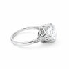 6.7 ct DEW White Moissanite Round Solitaire Ring - 18K Gold Vermeil on 925 Sterling Silver
