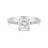 2.50 ct DEW Certified Cushion Cut White Moissanite Solitaire Ring 18K Gold Plated Verme 18K Gold Plated