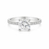 3.30 carat cushion cut lab-grown diamond ring in 18k gold vermeil