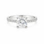 3.30 Ct Cushion Cut Lab Grown Diamond Ring — VS1 Clarity, 18k Gold Vermeil