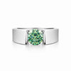 Certified 2.35ct VS1 Blue Moissanite Ring Fine Jewelry for Women 18K Gold Plated Ve 18K Gold Plated