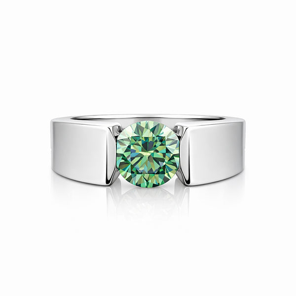 Certified 2.35ct VS1 Blue Moissanite Ring Fine Jewelry for Women 18K Gold Plated Ve 18K Gold Plated