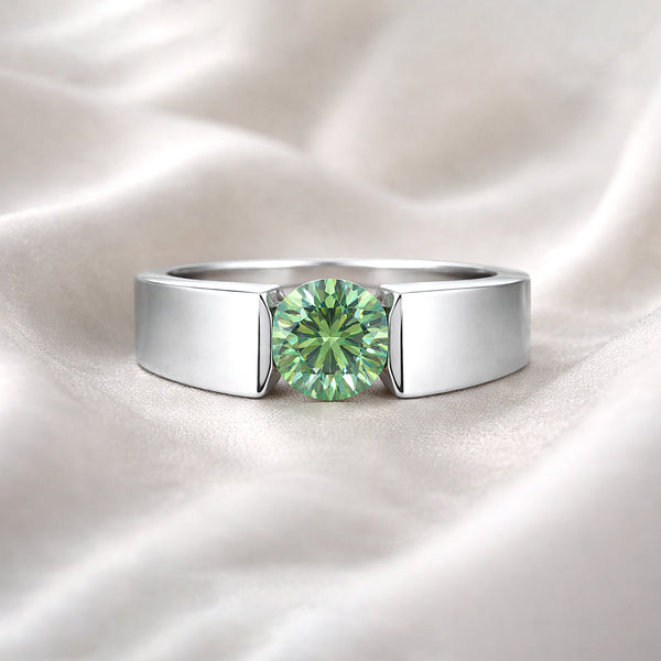 Certified 2.35ct VS1 Blue Moissanite Ring Fine Jewelry for Women 18K Gold Plated Ve 18K Gold Plated