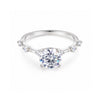 Certified 2ct VVS1 Round GH Moissanite Ring in Jewelry 18K Gold Plated