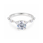 Certified 2ct VVS1 Round GH Moissanite Ring in Jewelry 18K Gold Plated