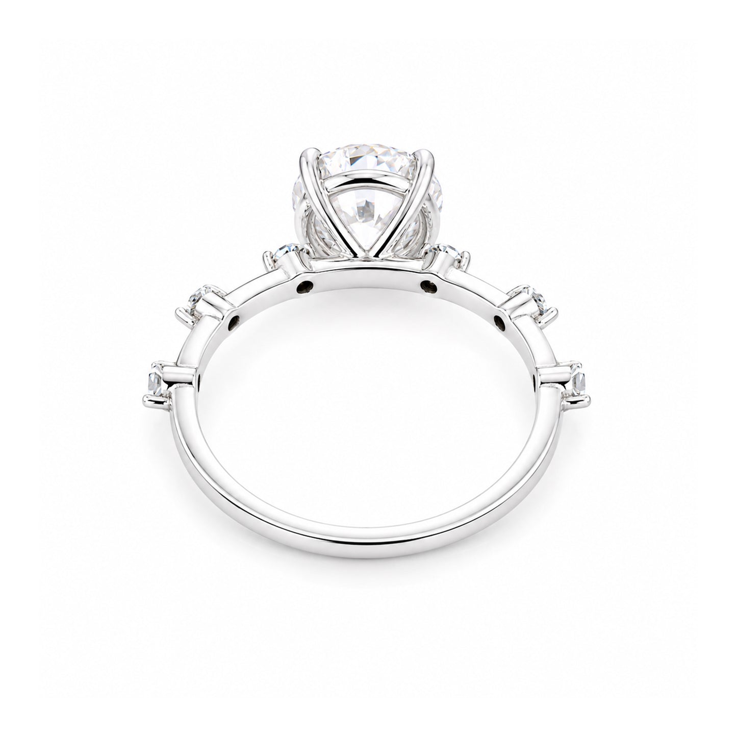 Certified 2ct VVS1 Round GH Moissanite Ring in Jewelry 18K Gold Plated