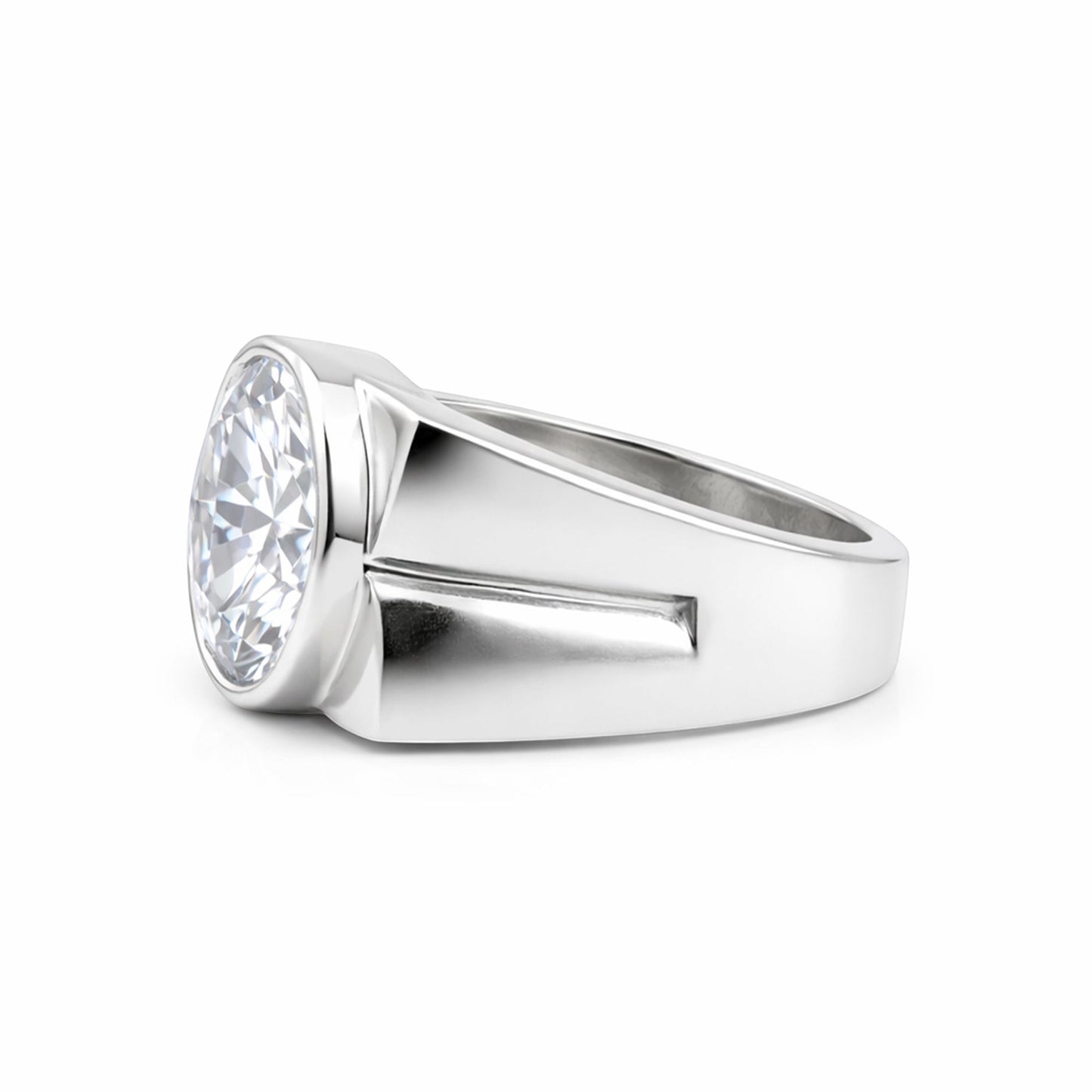 4.5 carat lab-grown diamond ring worn on hand, statement solitaire scale