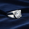 Top view of 4.5ct round brilliant lab diamond showing exceptional brilliance