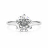 Certified 7.30ct VS1 Round White Moissanite Women Ring 18K Gold Plated