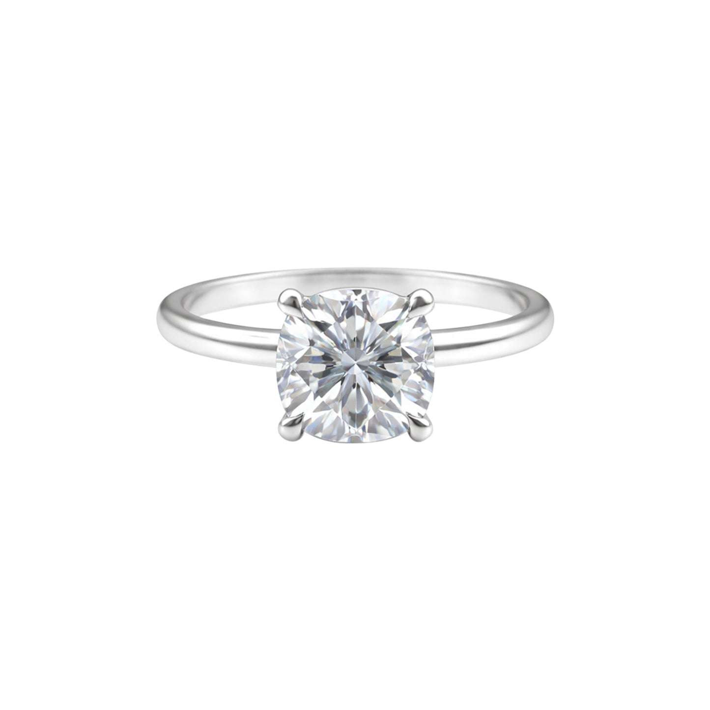 2 carat cushion cut lab-grown diamond engagement ring in 18k gold vermeil