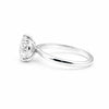 2 carat cushion lab diamond ring worn on hand, classic engagement style