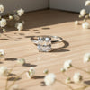 Inner band of 925 sterling silver with 18k gold vermeil on engagement ring