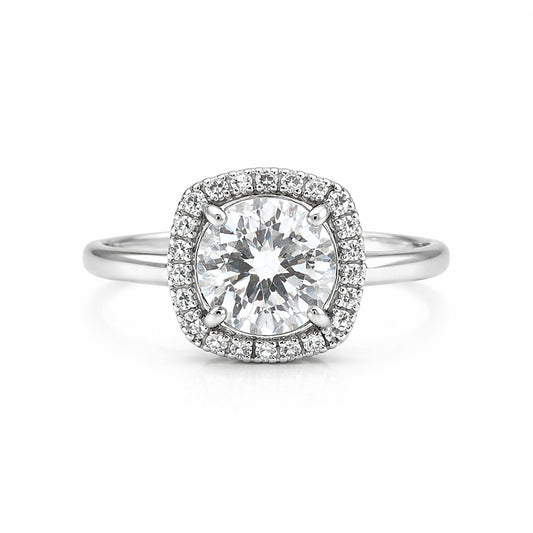 Certified 3.5ct VS1/D Moissanite Ring For Birthday Gift 18K Gold Plated