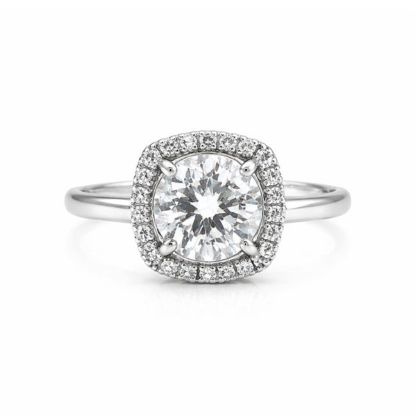 Certified 3.5ct VS1/D Moissanite Ring For Birthday Gift 18K Gold Plated