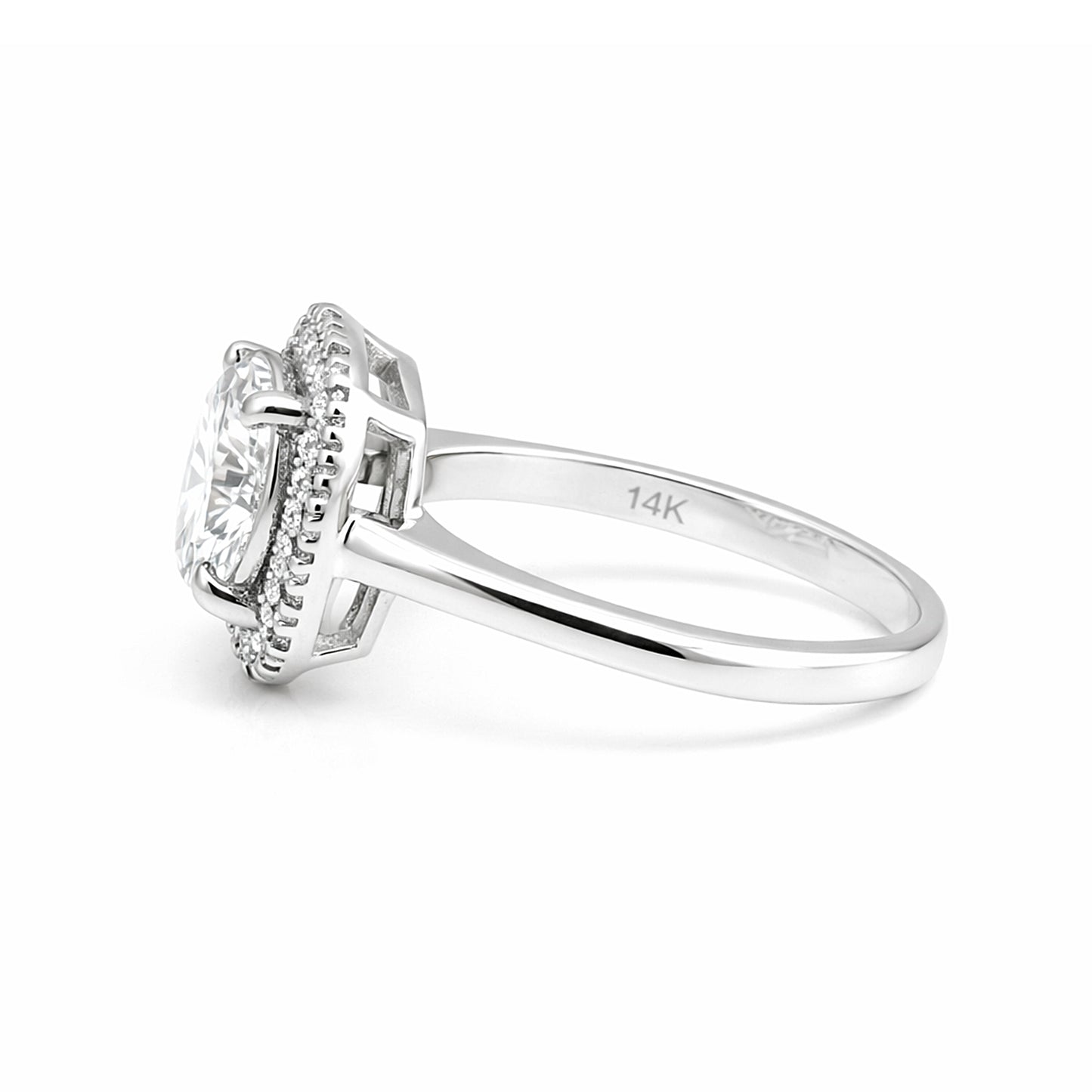 Certified 3.5ct VS1/D Moissanite Ring For Birthday Gift 18K Gold Plated