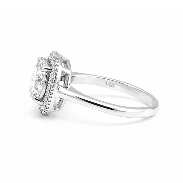 Certified 3.5ct VS1/D Moissanite Ring For Birthday Gift 18K Gold Plated