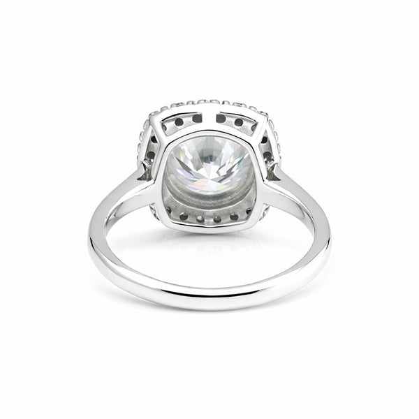 Certified 3.5ct VS1/D Moissanite Ring For Birthday Gift 18K Gold Plated