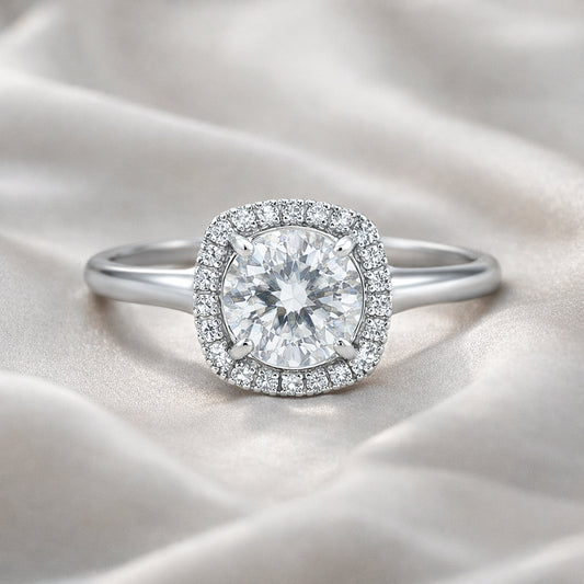 Certified 3.5ct VS1/D Moissanite Ring For Birthday Gift 18K Gold Plated