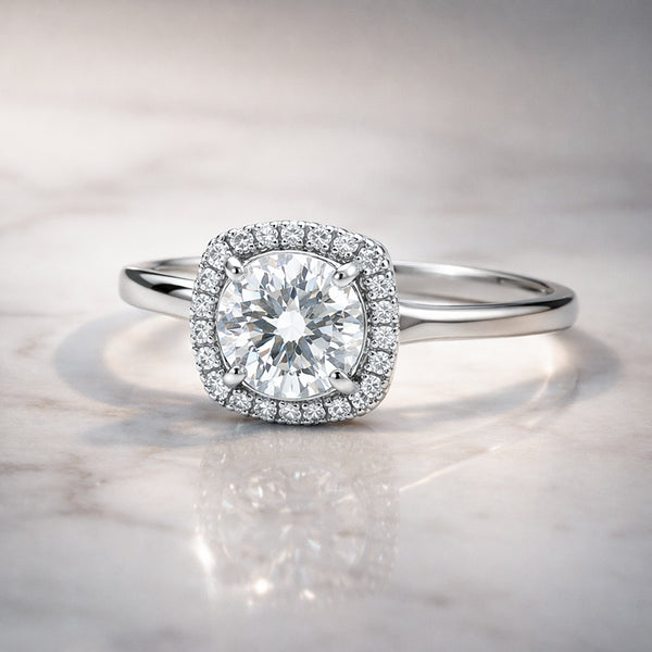 Certified 3.5ct VS1/D Moissanite Ring For Birthday Gift 18K Gold Plated