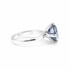 Certified 3.60 ct DEW Round Cut Blue Moissanite Solitaire Ring In Gold Vermeil