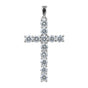 5.00 Ct Certified Round Cut White Moissanite Cross Pendant In 18K Gold Plated Verme 18K Gold Plated