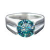 6.4 ct DEW White Moissanite Oval Solitaire Ring - 18K Gold Vermeil on 925 Sterling Silver