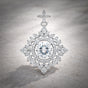 Certified 2.75 Ct White Moissanite Pendant In Vermeil 925 Silver Jewelry