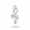 3.35 ct DEW Certified Pear Cut White Moissanite Pendant In 18K Gold Plated