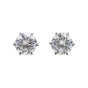 7.00 Ct Certified White Moissanite Solitaire Studs in Gold Vermeil