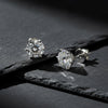 12.00 ct DEW White Moissanite Stud Earrings with Sparkle and Luster Gold Vermeil