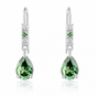 6.00 ct DEW Certified Blue Moissanite Earrings with Shine and Luster Gold Vermeil