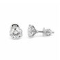 12.00 ct DEW Certified Moissanite Solitaire Studs In Gold Vermeil For Women