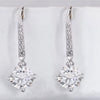 8.00 ct DEW Certified White Moissanite Dangler Earrings In Gold Vermeil