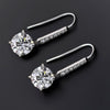 8.00 ct DEW Certified White Moissanite Dangler Earrings In Gold Vermeil